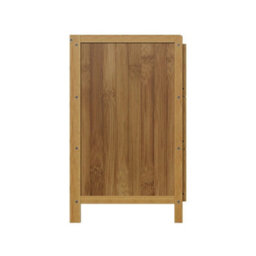 02 Tea Color Bedside Cabinet Bamboo Nightstand With 3 Drawer, Bedside Storage Table Bedroom Organizer Cabinet - thumbnail 4