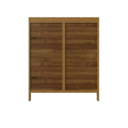 02 Tea Color Bedside Cabinet Bamboo Nightstand With 3 Drawer, Bedside Storage Table Bedroom Organizer Cabinet - thumbnail 3