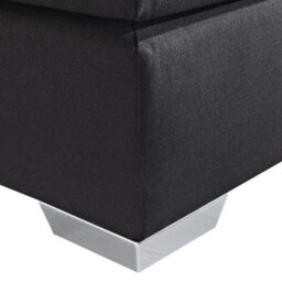 Beliani Divan Bed Faux Leather President 180 X 200 Cm (Eu Super King) Black - thumbnail 9