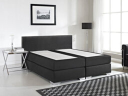 Beliani Divan Bed Faux Leather President 180 X 200 Cm (Eu Super King) Black - thumbnail 2