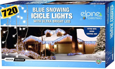 720 Snowing Led Icicle Blue Christmas Snowing Icicle Lights Bright Xmas Tree