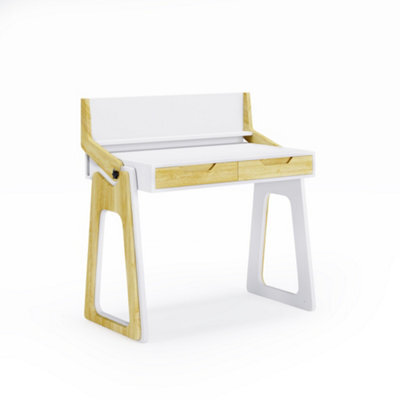 Alphason Dorel Home Palmer Adjustable Office Desk In White / Oak - image 1