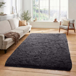 Ameha Black Area Rugs For Bedroom Large Non Slip -Modern Super Soft Fluffy Shaggy Thick Pile Non Shedding Rug (120X170 Cm) - thumbnail 7