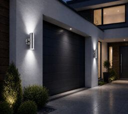 Shopnbits Outdoor Wall Light Stainless Steel Up Down Lamp Ip65 Waterproof With Cool White Gu10 Bulbs Included - thumbnail 4