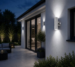 Shopnbits Outdoor Wall Light Stainless Steel Up Down Lamp Ip65 Waterproof With Cool White Gu10 Bulbs Included - thumbnail 3