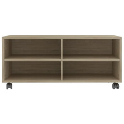Berkfield Tv Cabinet With Castors Sonoma Oak 90X35X35 Cm Engineered Wood - thumbnail 4