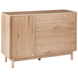 Wyld And Coco Bohonest 3-Door Sideboard Light Brown Rattan Front With Wooden Legs 120 X 40 X 83 Cm - thumbnail 6