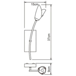 Luminosa Lighting Luminosa Pietra Wall Lamp Switched 1 Light G9, Antique Brass - thumbnail 6