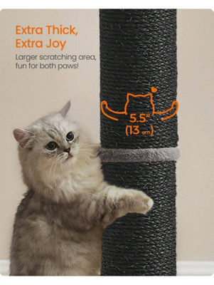 LEDREM Cat Scratching Post, 85 Cm Cat Scratcher For Medium And Large Cats, Furniture Scratching Deterrent Sisal Scratch Pole - image 1