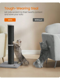 LEDREM Cat Scratching Post, 85 Cm Cat Scratcher For Medium And Large Cats, Furniture Scratching Deterrent Sisal Scratch Pole - thumbnail 6