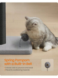 LEDREM Cat Scratching Post, 85 Cm Cat Scratcher For Medium And Large Cats, Furniture Scratching Deterrent Sisal Scratch Pole - thumbnail 7