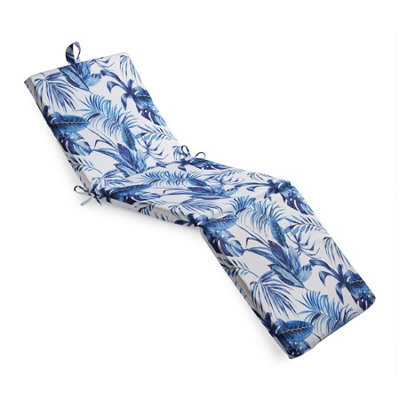 Luxury Living Water Repellant Sunlounger Pad Tropical Blue/white - image 1