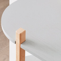Sobuy Hstr01-H-Hg, 3 Tiers Bookcase Bookshelf Storae Display Shelf Side Table Console Table, Grey And Natural,w101Xd33Xh87 - thumbnail 7