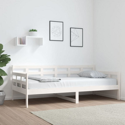 Berkfield Day Bed White Solid Wood Pine 90X190 Cm - image 1