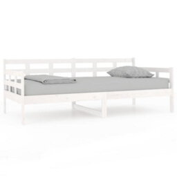 Berkfield Day Bed White Solid Wood Pine 90X190 Cm - thumbnail 2