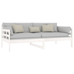 Berkfield Day Bed White Solid Wood Pine 90X190 Cm - thumbnail 6