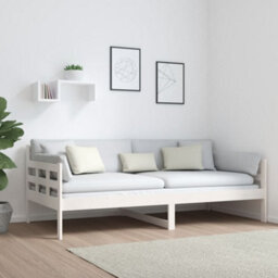 Berkfield Day Bed White Solid Wood Pine 90X190 Cm - thumbnail 4