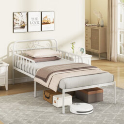 Costway Extendable Daybed To Single Size Bed Metal Sofa Bed With Trundle