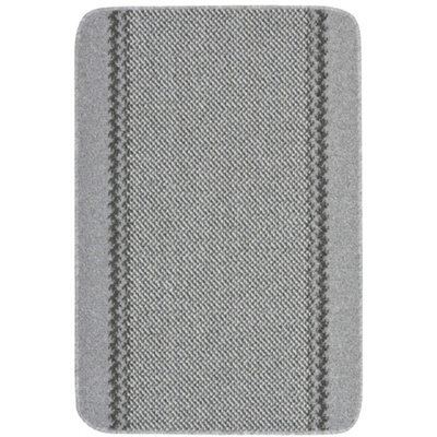 The Rugs Washable Designer Rugs & Mats Lined Bordered Design In Grey 116G - image 1