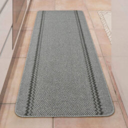 The Rugs Washable Designer Rugs & Mats Lined Bordered Design In Grey 116G - thumbnail 5