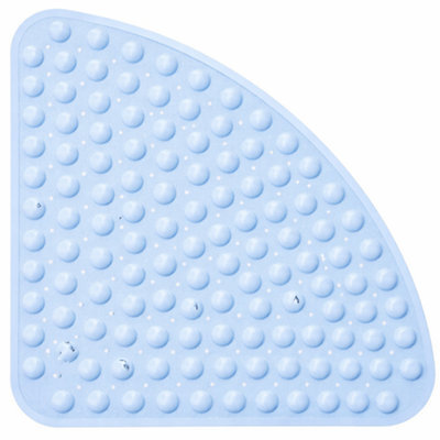 Shopnbits Large Corner Shower Mat Anti Slip 70 X 70 Cm Quadrant Shower Mat Anti Mould Triangular Bath Mat - image 1