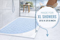 Shopnbits Large Corner Shower Mat Anti Slip 70 X 70 Cm Quadrant Shower Mat Anti Mould Triangular Bath Mat - thumbnail 5