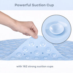 Shopnbits Large Corner Shower Mat Anti Slip 70 X 70 Cm Quadrant Shower Mat Anti Mould Triangular Bath Mat - thumbnail 3