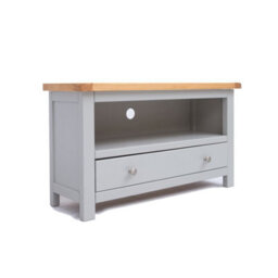 Cabinet Bits Argenta Light Grey 1 Drawer Tv Cabinet Chrome Knob - thumbnail 2