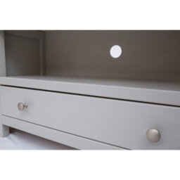 Cabinet Bits Argenta Light Grey 1 Drawer Tv Cabinet Chrome Knob - thumbnail 4