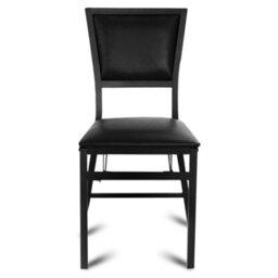 Set Of 2 Padded Folding Chair Metal Frame Counter Height Dining Chairs - thumbnail 6
