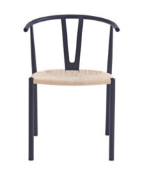 Nordlys Set Of 2 Metal And Rope Dining Chairs Modern Design Style Dining Room - thumbnail 7