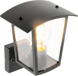 CGC Lighting Cgc Outdoor Outside Wall Light Black E27 Lantern Clear Diffuser Ip44 Traditional Porch Up Facing - thumbnail 4
