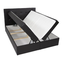 Luanda 160 And 200 Functional Bedroom Bed With Bonell Springs And Integrated Storage Light Grey - thumbnail 3