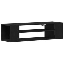 Berkfield Wall-Mounted Tv Cabinet - Black Oak, 100X30X26.5 Cm, Engineered Wood - thumbnail 2