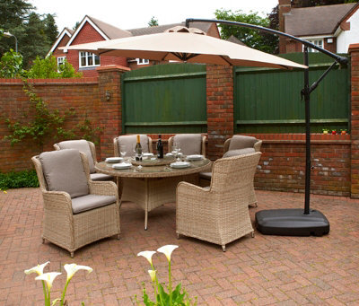 Glendale Garden & Leisure 3M Cantilever Parasol - L300 X W300 Cm - Mocha - image 1