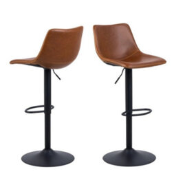 Bar Stool In Brown Height Adjustable With Swivel Function - thumbnail 2