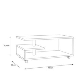 Wyld Haus Salford Grey Coffee Table With Open Shelves - thumbnail 9