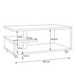 Wyld Haus Salford Grey Coffee Table With Open Shelves - thumbnail 4