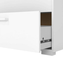 Wyld Haus Stuttgart Gloss White 6-Drawer Chest Of Drawers Wide Minimalist Dresser - thumbnail 5