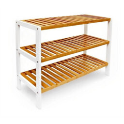 3 Tier Wooden Bamboo Shoe Rack Storage Holder Stand Shelf Organiser Unit - thumbnail 5
