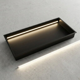 ARKO BATHROOM Arko Stainless Steel Shower Niche With Led Light Wall Insert, Bathroom Shower Storage Shelf, Black - thumbnail 4