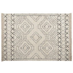 Beliani Rug Zeyne Beige 160 X 230 Cm Cotton - thumbnail 1