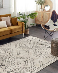 Beliani Rug Zeyne Beige 160 X 230 Cm Cotton - thumbnail 2