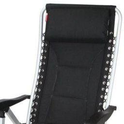 Crusader Luxury Outdoor Padded Relaxer Chair (Black) - thumbnail 3