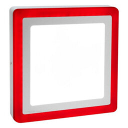 Long Life Lamps Company 18W Surface Mount Ceiling Led Square Ring Panel Red