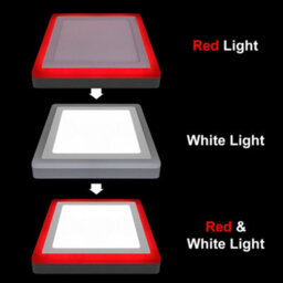Long Life Lamps Company 18W Surface Mount Ceiling Led Square Ring Panel Red - thumbnail 8