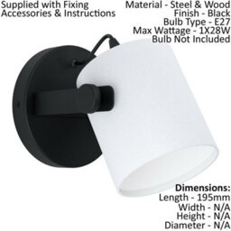 Modern Black And White Ceiling Pendant Light With Matching Wall Sconces - thumbnail 3
