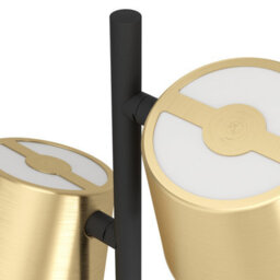 Eglo Altamira Table Lamp, Black & Brass Gu10 Table Light With Warm White Leds, 50.5Cm - thumbnail 3