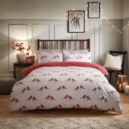Smart Living Robin Brushed Cotton With Piping Flannelette Duvet Cover & Pillowcases - thumbnail 1