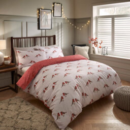 Smart Living Robin Brushed Cotton With Piping Flannelette Duvet Cover & Pillowcases - thumbnail 3